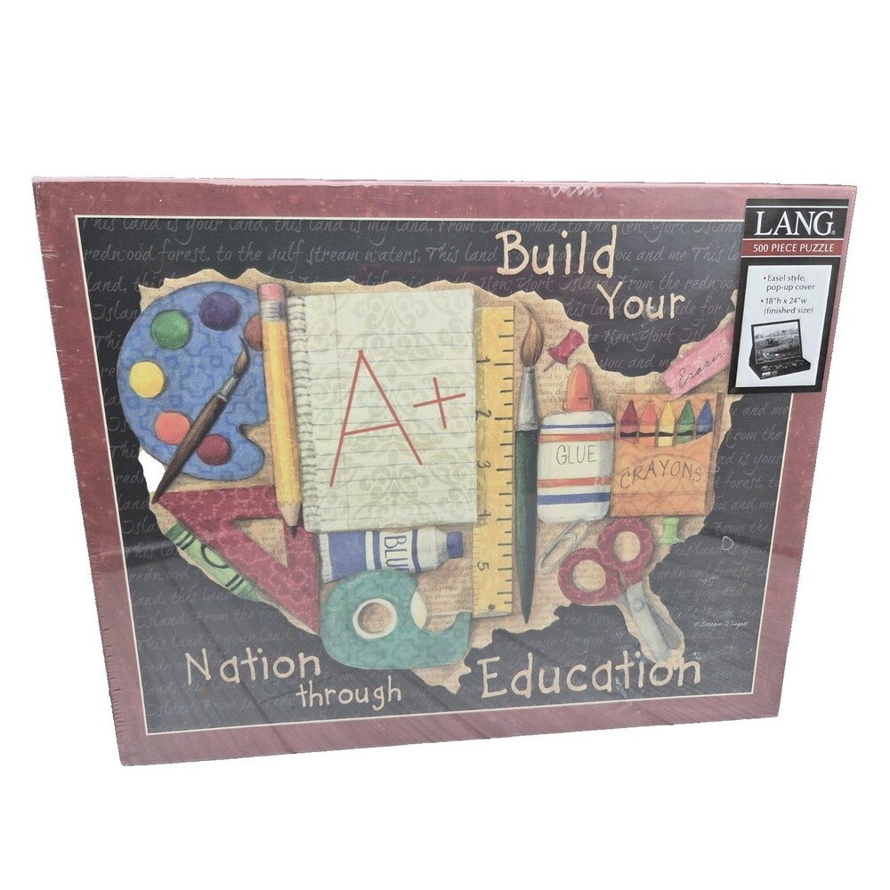 Lang 500 PC A+ for Education Jigsaw Puzzle Susan Winget 2013 Easel Pop Up Cover